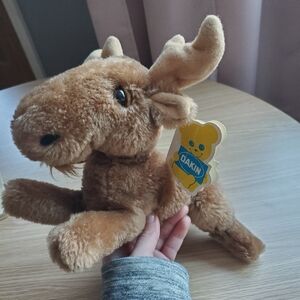 Vintage‎ Dakin Maxie Moose ground nutshell bean bags stuffed animal plush toy